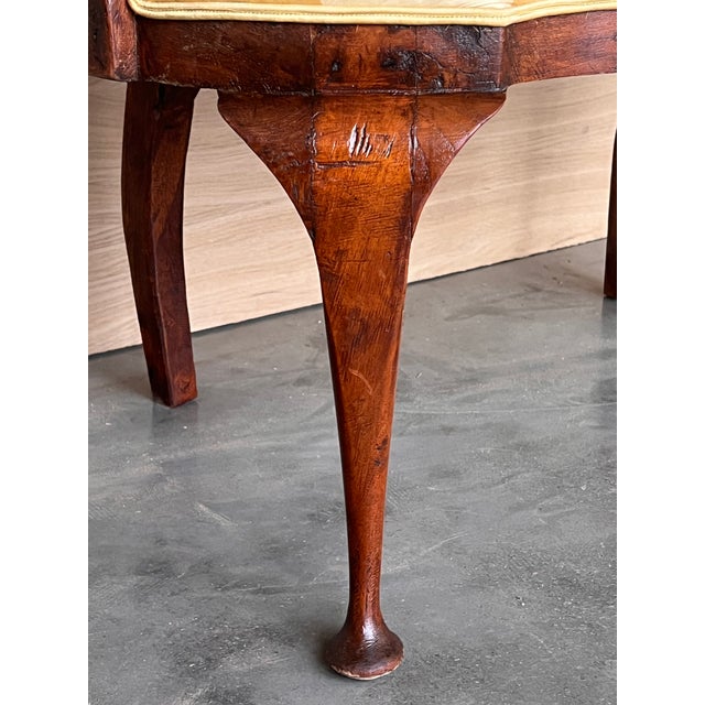 Pair of Art Nouveau Large Armchairs in Walnut For Sale - Image 9 of 9