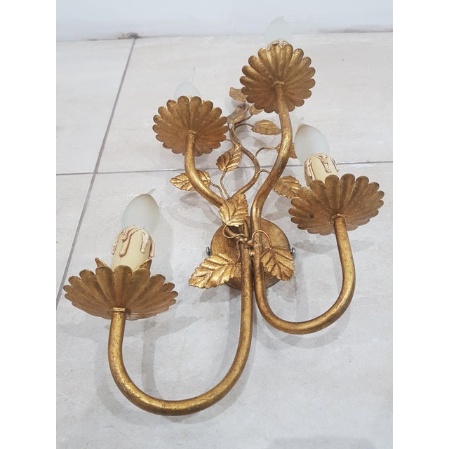 Hollywood Regency Wall Lamps in the style of Coco Chanel, France, 1960s, Set of 2 For Sale - Image 6 of 10