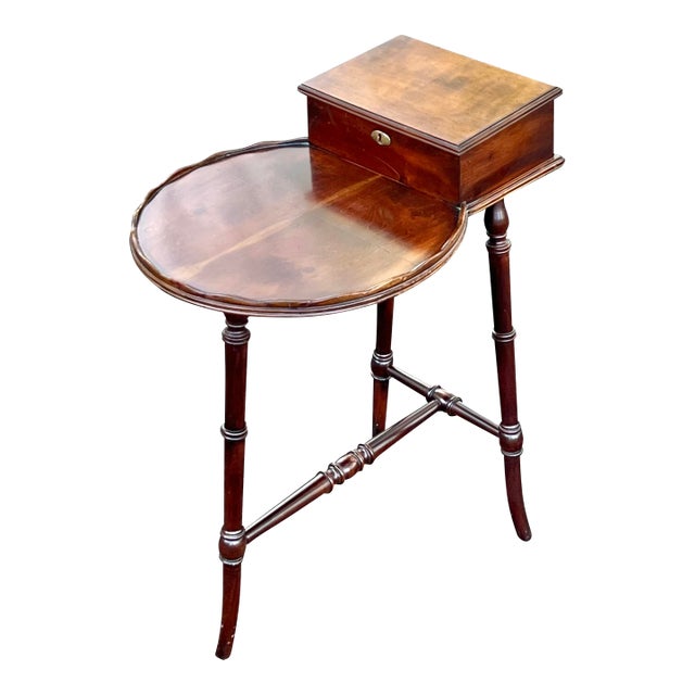 Unique Hekman Furniture Yew Wood Accent Table For Sale