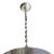 Metal Chrome Drum Chandelier with Frosted Glass Shade For Sale - Image 7 of 7