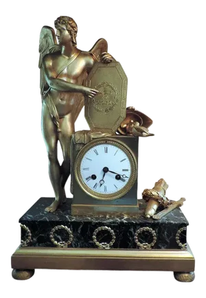Early 19th Century French Empire Gilt Bronze Mantel Clock