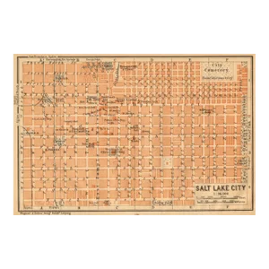 Antique Map of Salt Lake City Utah
