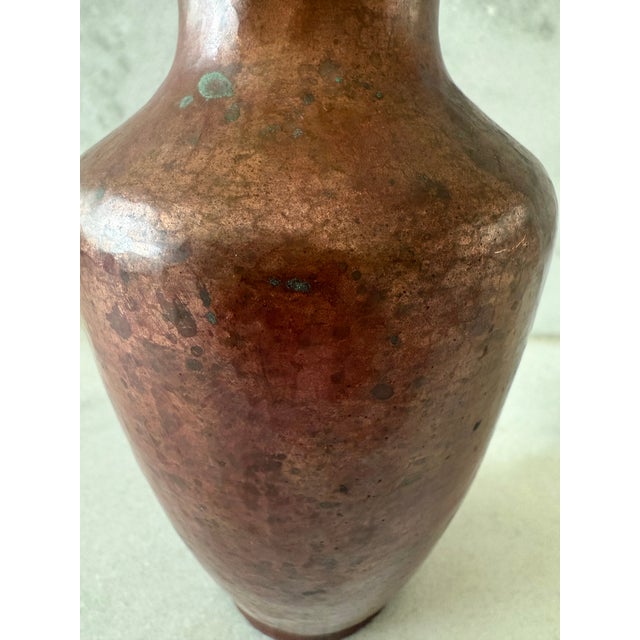 Metal Vintage Hand Made Hammered Copper Vase For Sale - Image 7 of 9