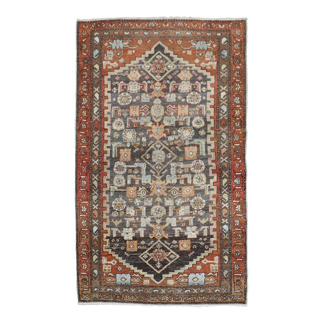 Early 20th Century Malayer Brown Small Rug - 3' x 4'8" For Sale