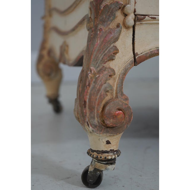 Antique French Carved Mahogany Painted Dresser For Sale - Image 12 of 18