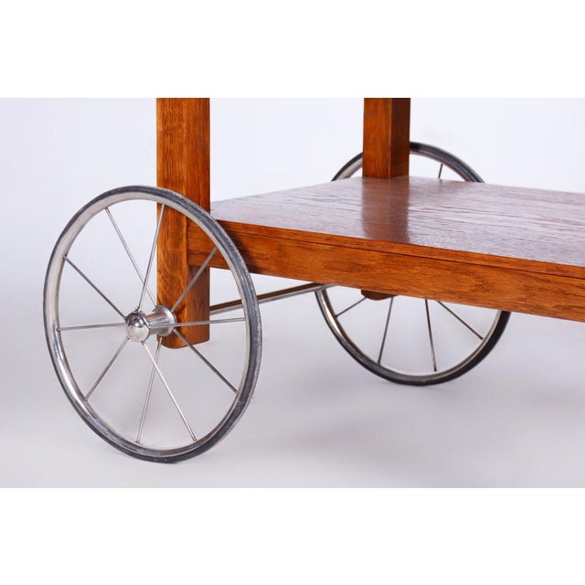 Art Deco French Walnut Trolley, 1920s For Sale - Image 16 of 18