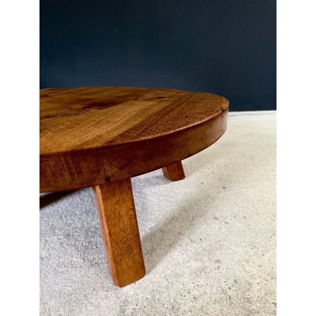 Brutalist Oak Coffee Table, Belgium, 1960s For Sale - Image 10 of 18