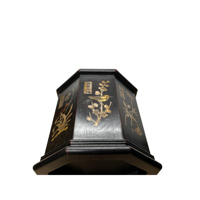 Chinese Dark Brown Natural Patina Mother of Pearl Brush Pen Holder Art For Sale - Image 4 of 9