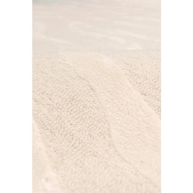 Transitional Edgy Hand-Tufted Cream Area Rug-12' 0'' X 15' 0'' For Sale - Image 3 of 5