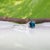 Metal 1ct Indicolite Tourmaline Ring With Earth-Mined Diamond Accents: Solid 14k Gold, Size 6.75 For Sale - Image 7 of 9