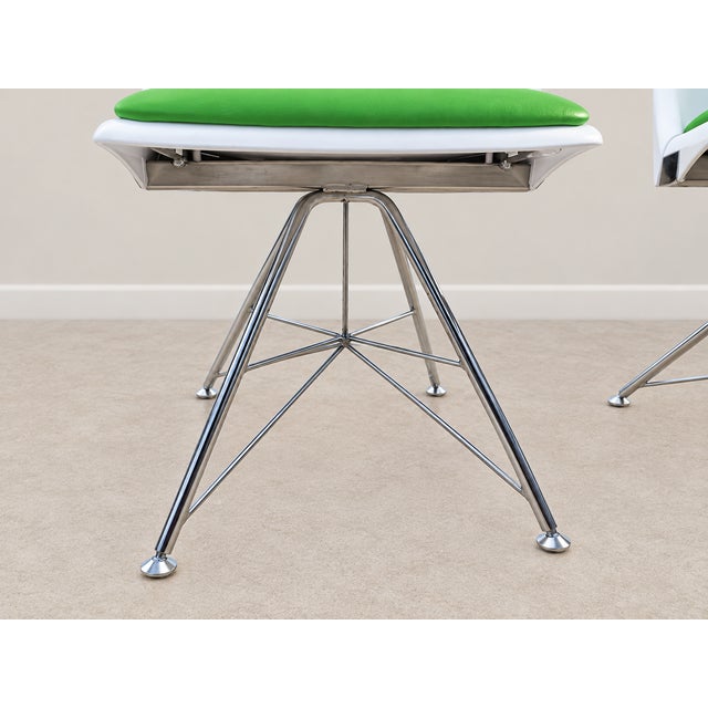 2010s Set of 6 Matching Source International Artifakt Chairs - MCM Design, New Vinyl For Sale - Image 5 of 12