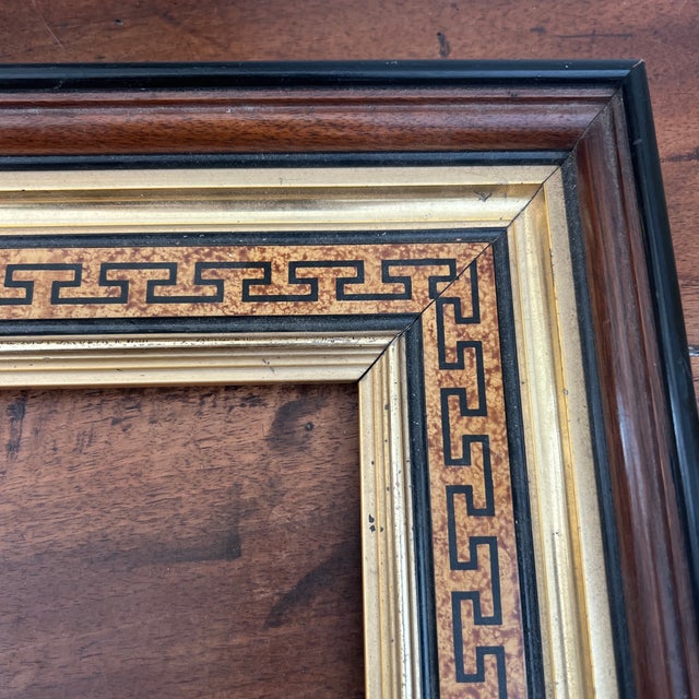 Antique Neoclassical Mahogany and Parcel Gilt Picture Frame For Sale In New York - Image 6 of 8