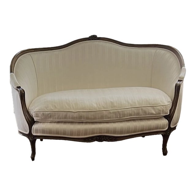 1940s French Style White Settee For Sale