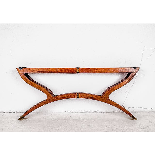 Midcentury Modern Brass Tray Table With Base For Sale - Image 12 of 15