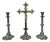 Vintage Style Ornate Religious Cross with Candleholders, Set of 3 For Sale