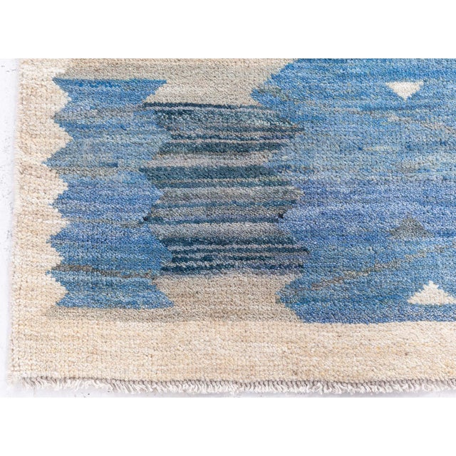 Modern Swedish Pile Rug in Blue Tones by Doris Leslie Blau For Sale - Image 10 of 10