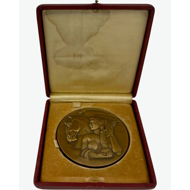 Mid-Century Modern Medallic Art Co Bronze Medal “To Thine Own Self Be True” W/ Case For Sale - Image 3 of 11