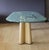 Important designer dining table with broken glass effect top (three glass slabs, the central part of which is broken) and...