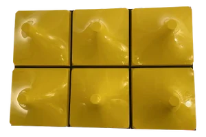 Italian Yellow Wall Lights, 1960, Set of 6