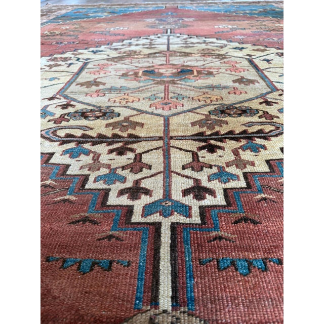 C. 1875 Persian Bakshaish Carpet 9'6" x 14'8" Antique Northwest Iran Tribal Rug For Sale - Image 15 of 18