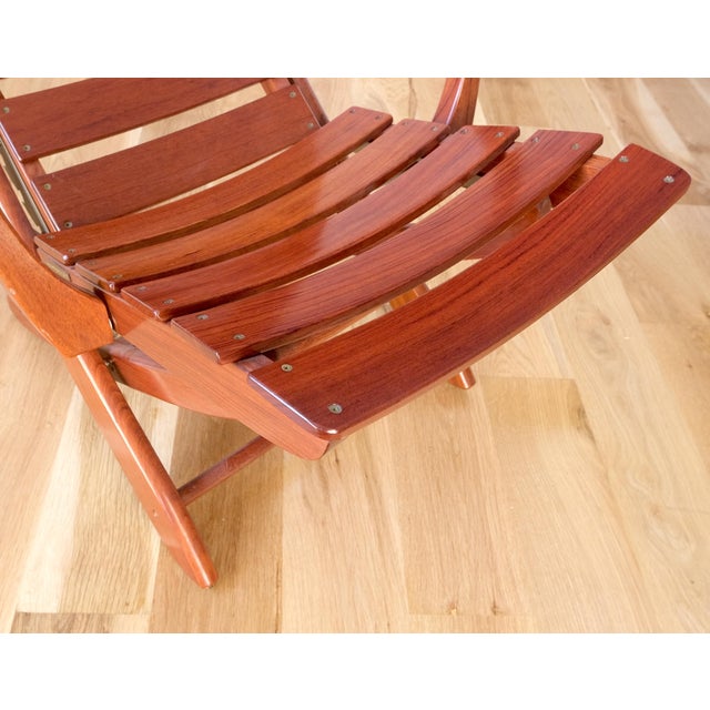 Tricomfort Madein France SOLID Rosewood Adjustable Chairs Folding Table Outdoor For Sale - Image 18 of 18