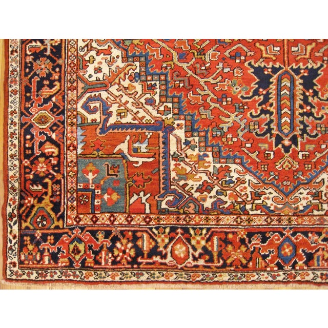 Vintage Persian Decorative Oriental Heriz in Room Size For Sale - Image 4 of 10