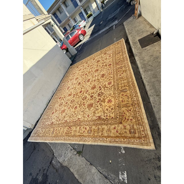 Late 20th Century 13ft 1in X 16ft 3in Pakistani Bidjar Wool + Silk Area Rug For Sale - Image 5 of 12