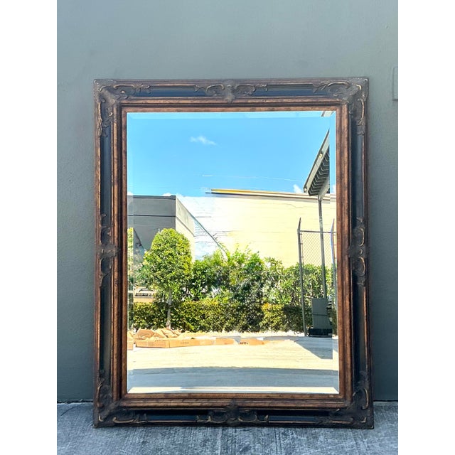 Black Vintage Basset Gilt Tipped Mirror For Sale - Image 8 of 12