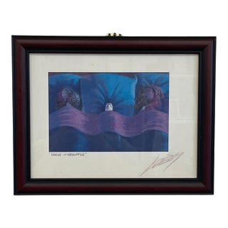 1970s Signed Jeff Leedy "Dogus Interruptus" Framed Print With Artist Biography. For Sale