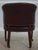 Classic Mahogany Burgundy Leather Barrel Back Chair For Sale - Image 4 of 18