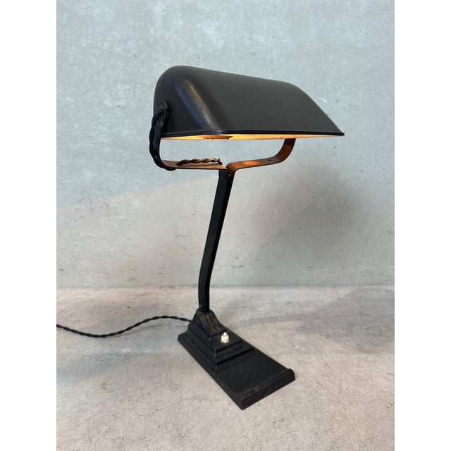 Model 52 Notary Lamp in Bakelite and Cast Iron from Erpe For Sale - Image 4 of 13