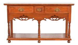 Baker Furniture Georgian Carved Walnut Sideboard Buffet or Console Table