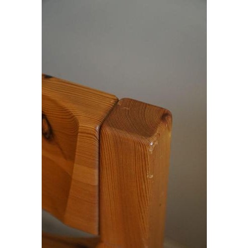 Set of Brutalist Modern Danish Chairs in Pine & Cord from Tage Poulsen, 1972 For Sale - Image 15 of 18