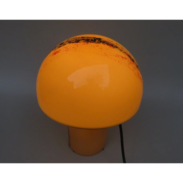 Small Black-Orange Mushroom Luminaire Table Lamp from Peill & Putzler, 1970s For Sale - Image 13 of 18