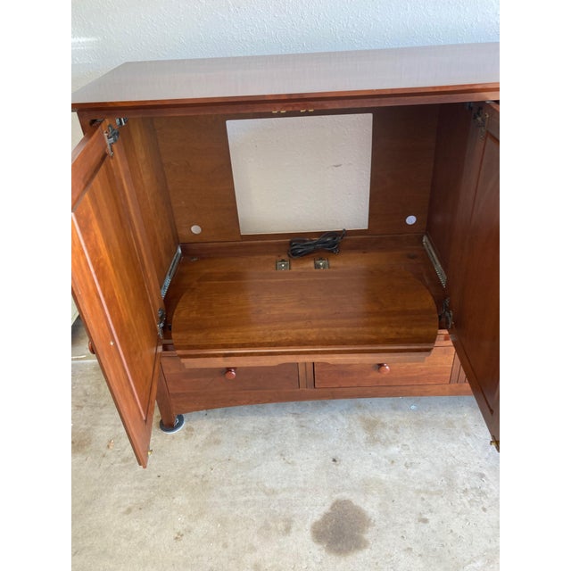 1990s Ethan Allen Cherry Entertainment Center Chairish