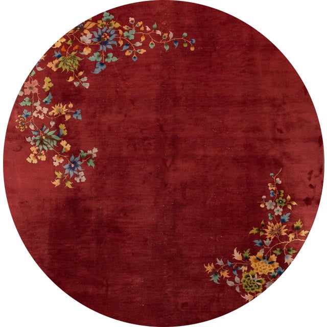 Antique Art Deco Chinese Wool Rug 8 Ft 9 in X 14 Ft. For Sale - Image 9 of 13