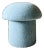 Mushroom Ottoman in Sky Melange Wool For Sale