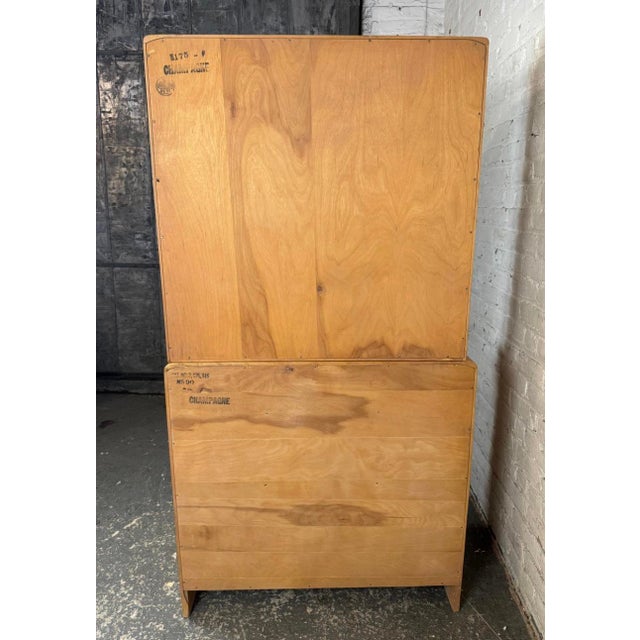 Heywood-Wakefield 2-Piece 'Champagne' China Cabinet With Glass Doors, 1960s For Sale - Image 10 of 18