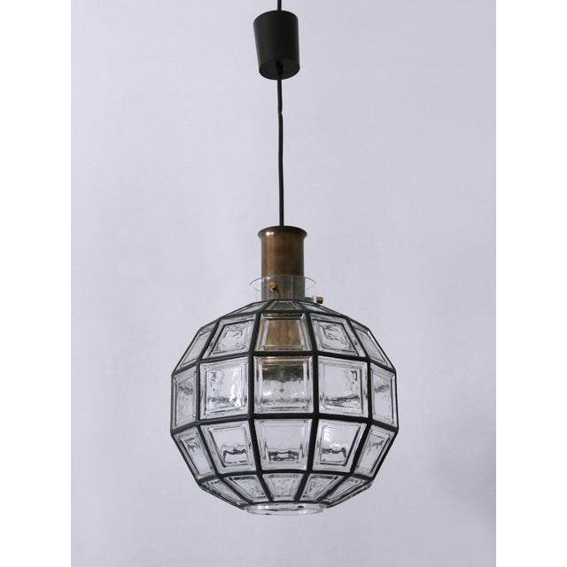 Black Large Mid-Century Modern Pendant Lamp by Glashütte Limburg, Germany, 1960s For Sale - Image 8 of 18