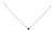 Sterling Silver Created Sapphire Bead Chain Necklace 18 Inch For Sale