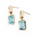 14k Yellow Gold 17.01ctw Bezel Set Emerald Cut Topaz Drop Dangle Earrings For Sale In Houston - Image 6 of 9