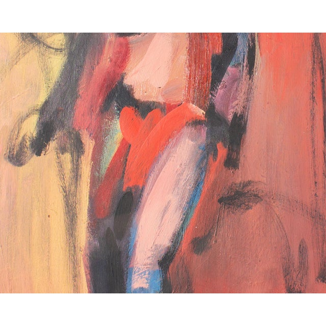 Late 20th Century Abstract Oil on Paper Painting by Darrell L. Anderson For Sale - Image 5 of 7