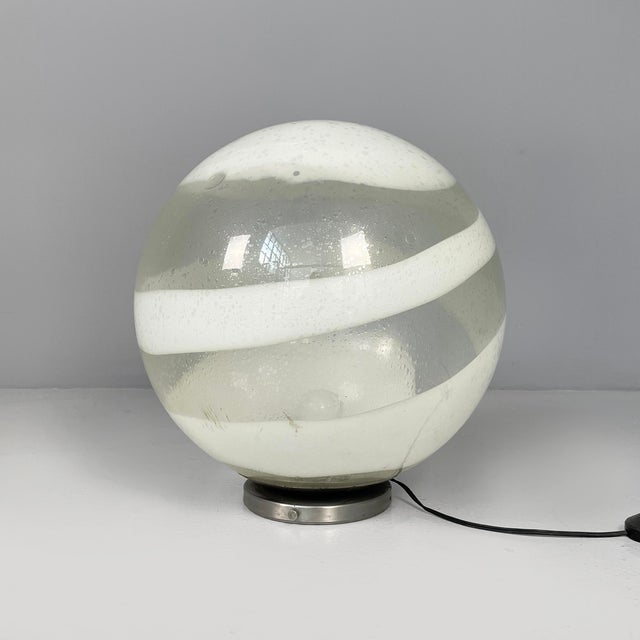 Italian Modern Murano Opaline Glass Table Lamp, 1970s For Sale - Image 17 of 17