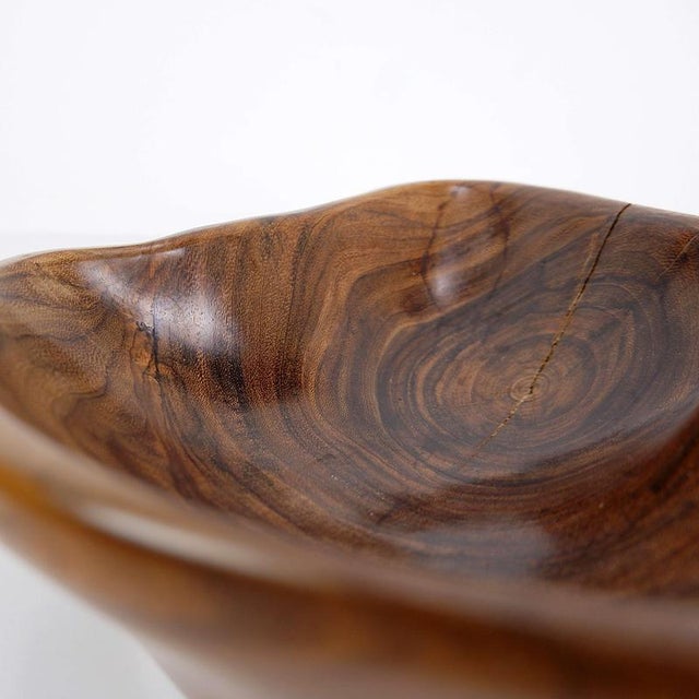 Brutalist Brutalist Wooden Bowl in the style of Alexandre Noll For Sale - Image 3 of 11