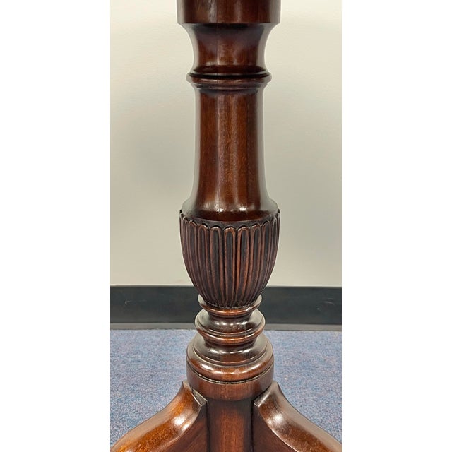 Brown Vintage Brandt Mahogany Queen Anne Style Tea Table For Sale - Image 8 of 10