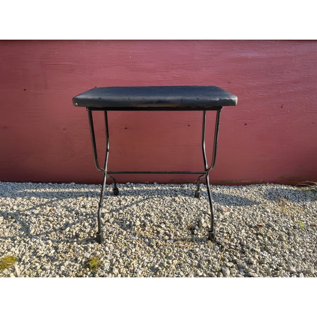 Metal Mid 20th Century Metal Telephone Stand With Bench - Set of 2 For Sale - Image 7 of 10