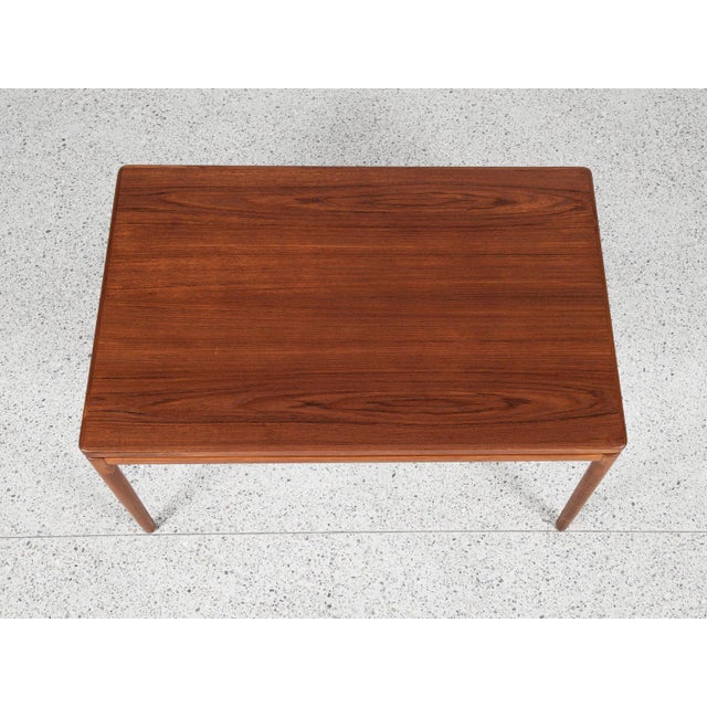 Christian Linneberg Mid-Century Danish Smaller Dining Table in Teak attributed to Christian Linneberg, 1960s For Sale - Image 4 of 12
