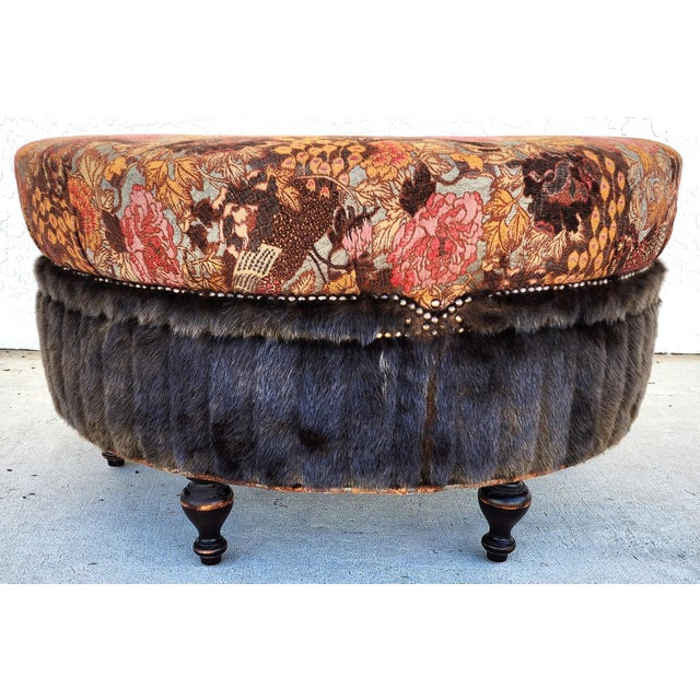 1980s Old Hickory Tannery Settees & Ottoman 3 Piece Set For Sale - Image 5 of 17