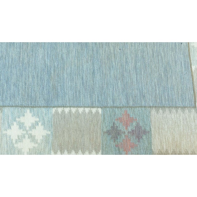 Mid-Century Modern Doris Leslie Blau Swedish Flat Woven Rug by Bitte Ahlgren 'BA' For Sale - Image 3 of 9