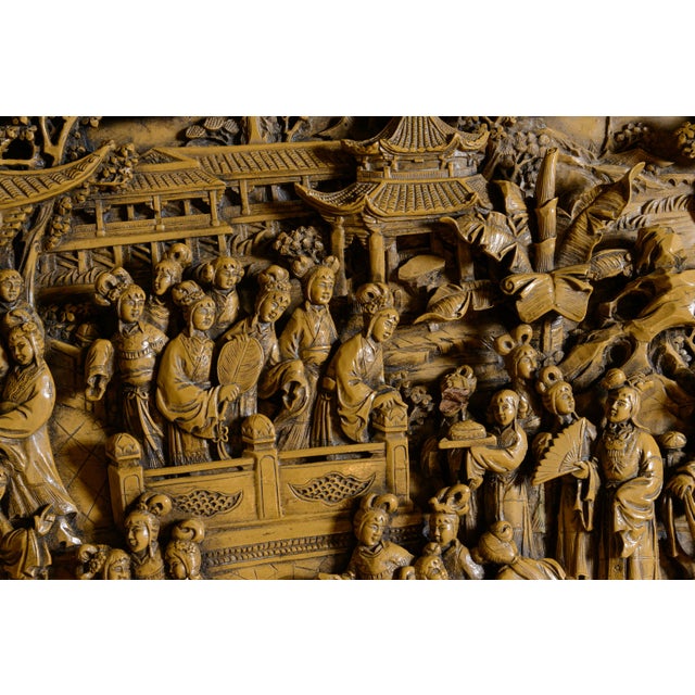 1980s Carved Chinese Coffee Table For Sale - Image 5 of 7